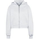 Cropped Zip Hoodie in Snow Melange by Colorful Standard
