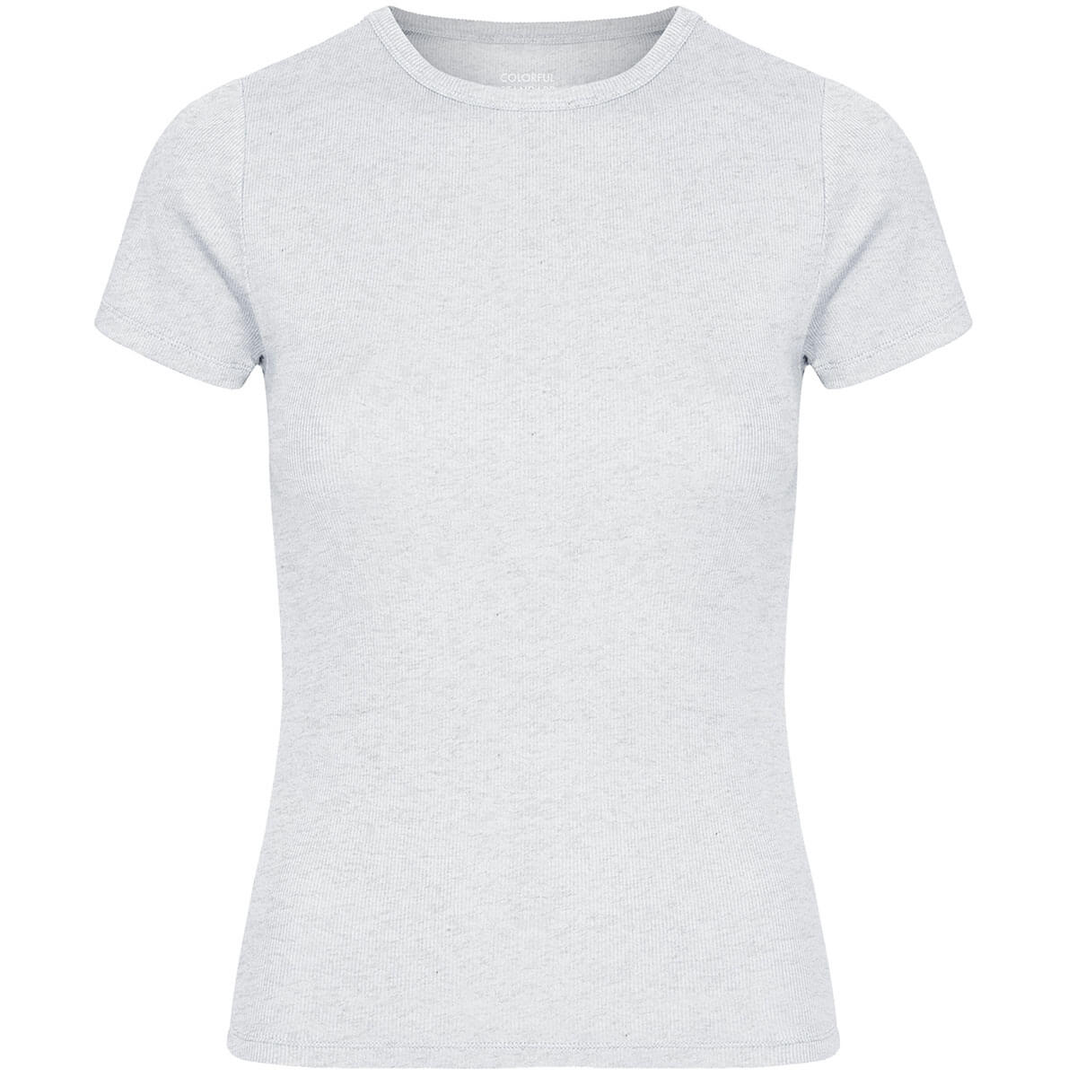 Rib Short Sleeve Tee in Snow Melange by Colorful Standard