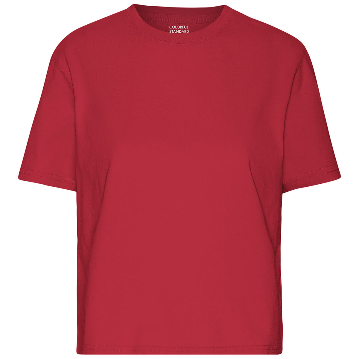 Boxy Crop Tee in Scarlet Red by Colorful Standard