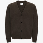 Merino Wool V-Neck Cardigan in Coffee Brown by Colorful Standard