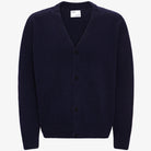 Merino Wool V-Neck Cardigan in Navy by Colorful Standard