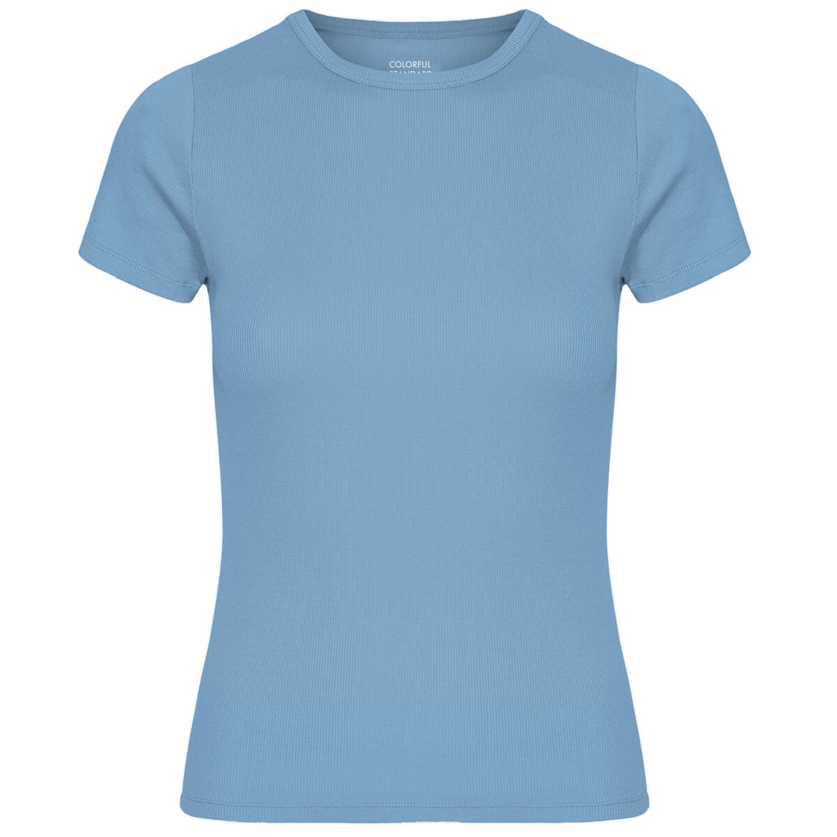 Rib Short Sleeve Tee in Seaside Blue by Colorful Standard