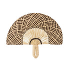 Toquilla Frilly Hand Fan in Black / Natural by Coro Cora