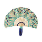 Toquilla Frilly Hand Fan in Blue / Navy by Coro Cora