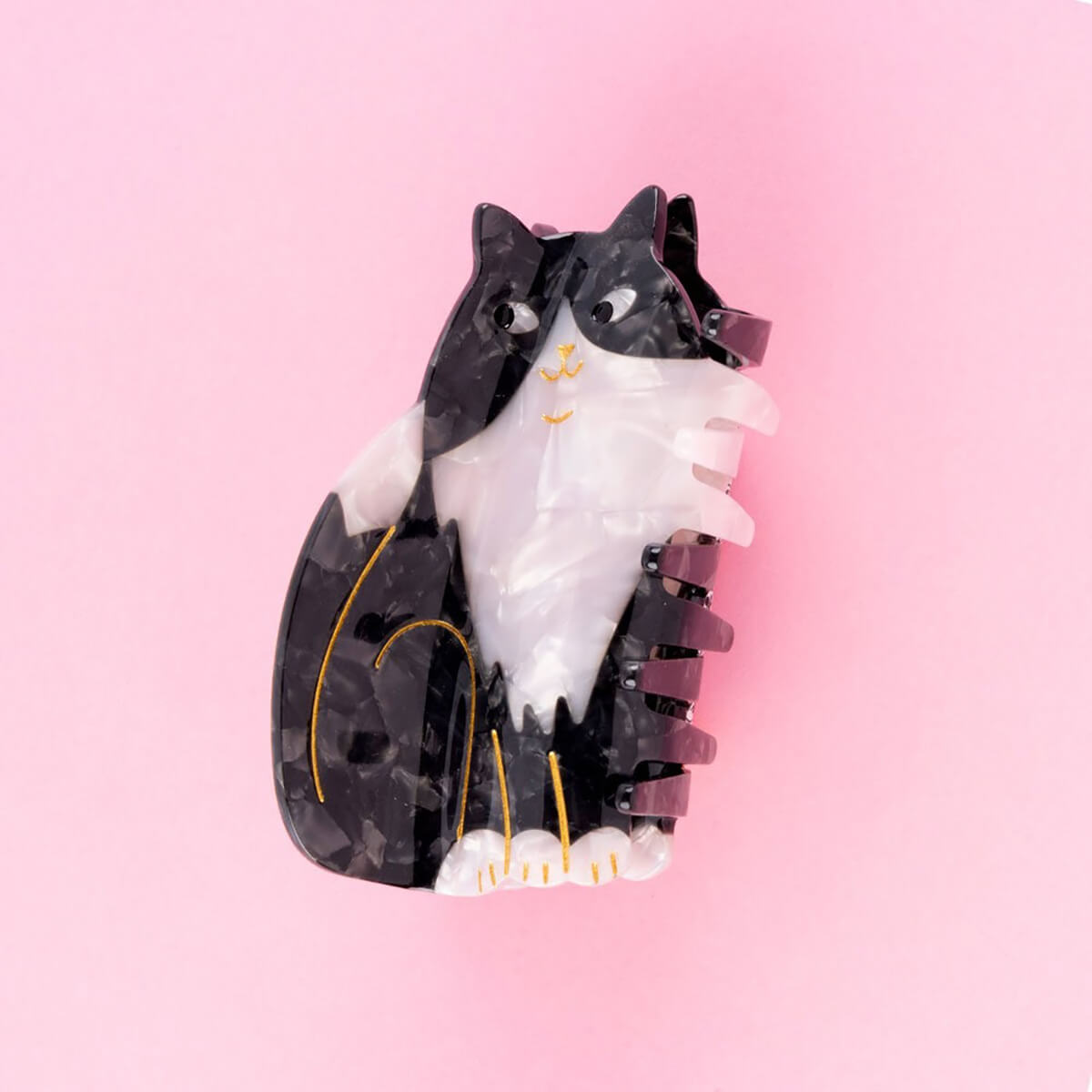 Black and White Cat Hair Claw by Coucou Suzette
