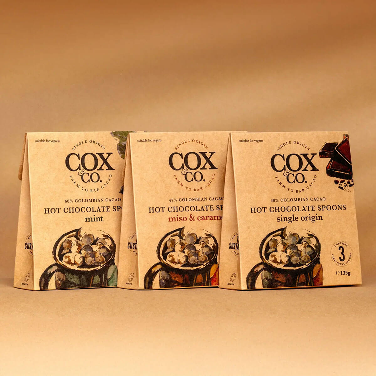 Miso & Caramel 47% Hot Chocolate Spoons by Cox & Co – Junior Edition