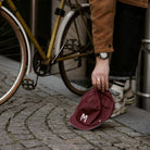 Initial 6 Panel Cap in Wine by Decho