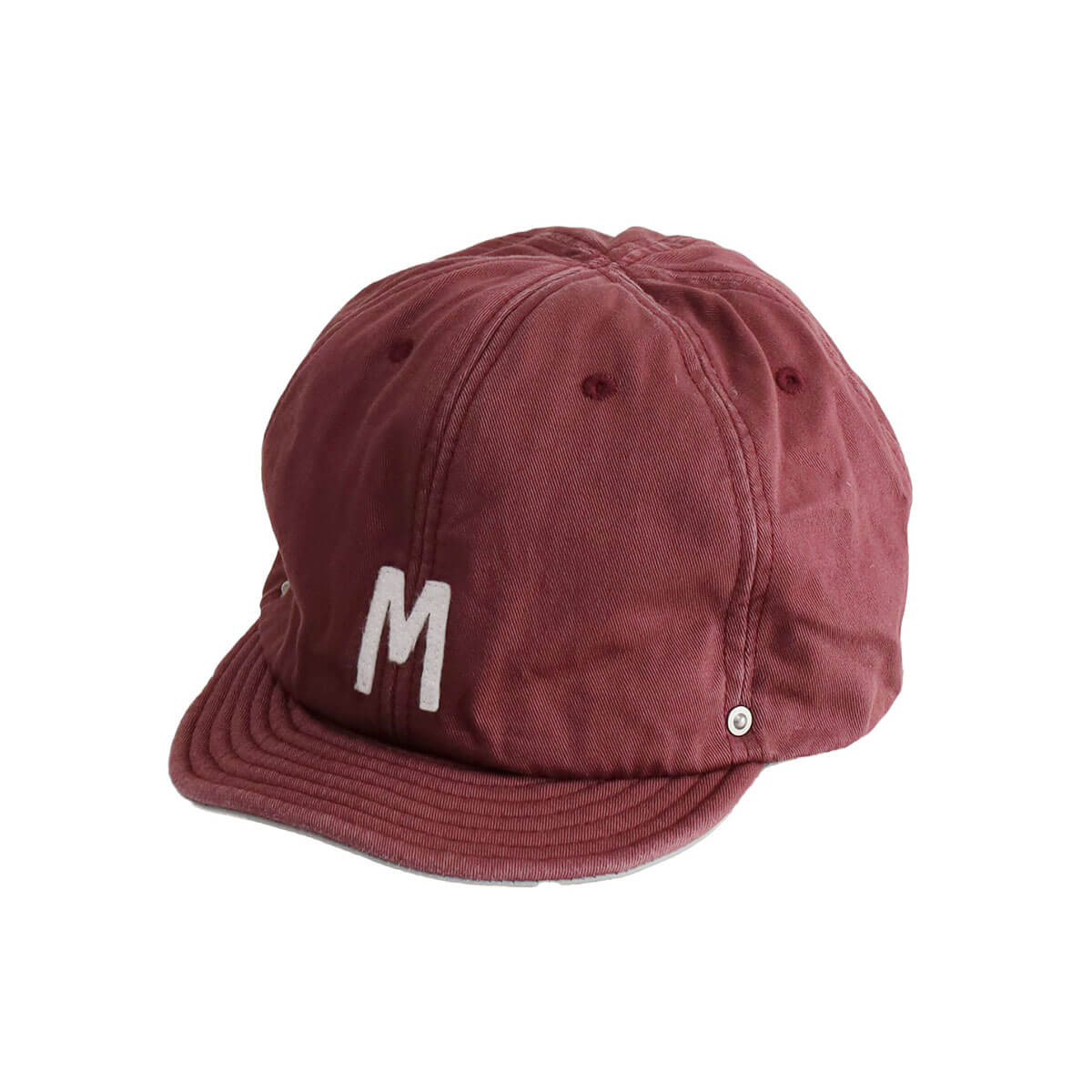 Initial 6 Panel Cap in Wine by Decho