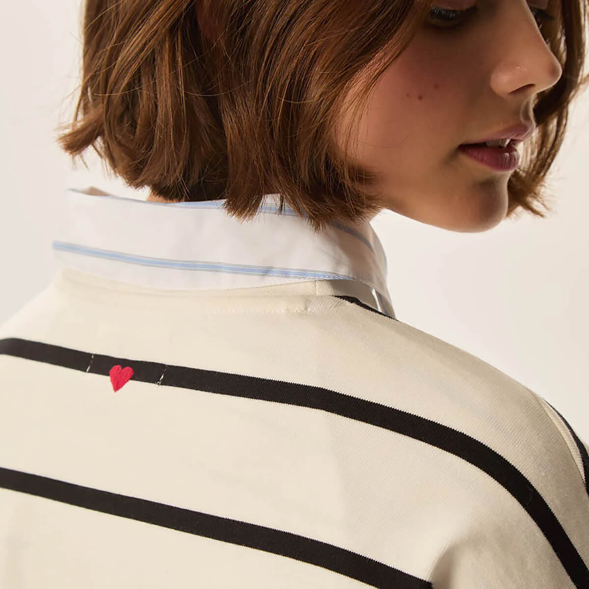 Felizou Tee in Creme / Black by Des Petits Hauts