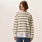 Felizou Tee in Creme / Black by Des Petits Hauts