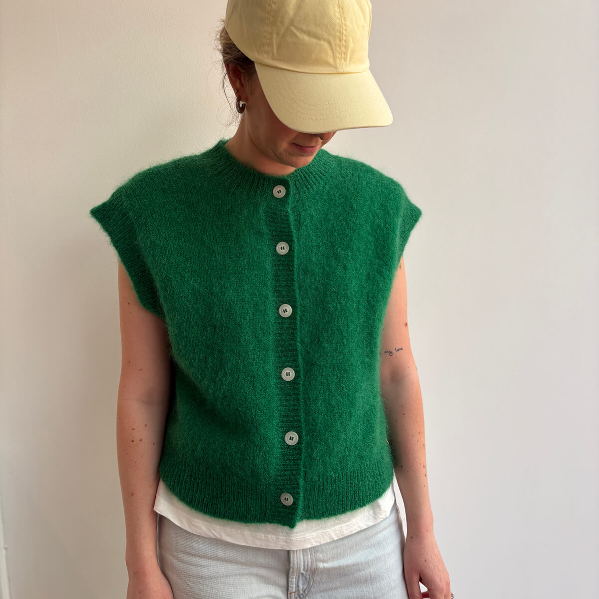 Alibaba Vest in Kale by Des Petits Hauts