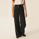 Estelle Trousers in Noir by Des Petits Hauts