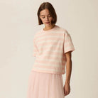 Filma Tee in Bubblegum / Ecru by Des Petits Hauts