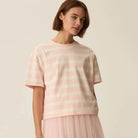 Filma Tee in Bubblegum / Ecru by Des Petits Hauts