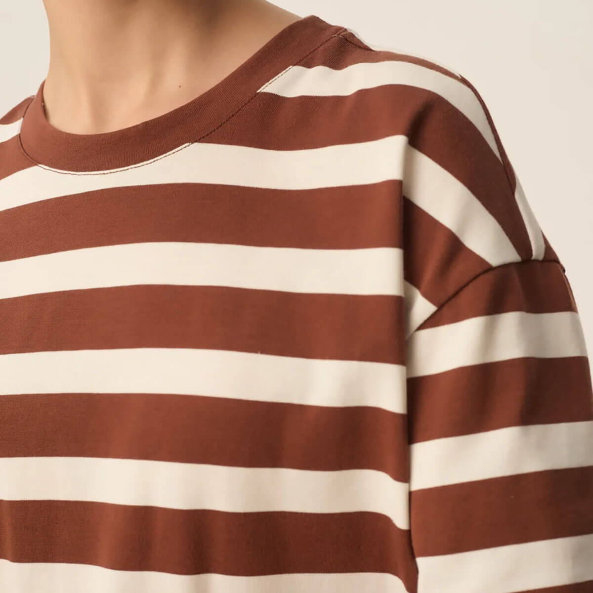 Filma Tee in Chocolate / Ecru by Des Petits Hauts