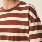 Filma Tee in Chocolate / Ecru by Des Petits Hauts