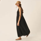 Santana Dress in Noir by Des Petits Hauts