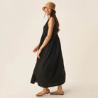Santana Dress in Noir by Des Petits Hauts