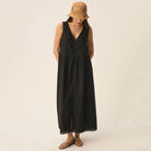 Santana Dress in Noir by Des Petits Hauts