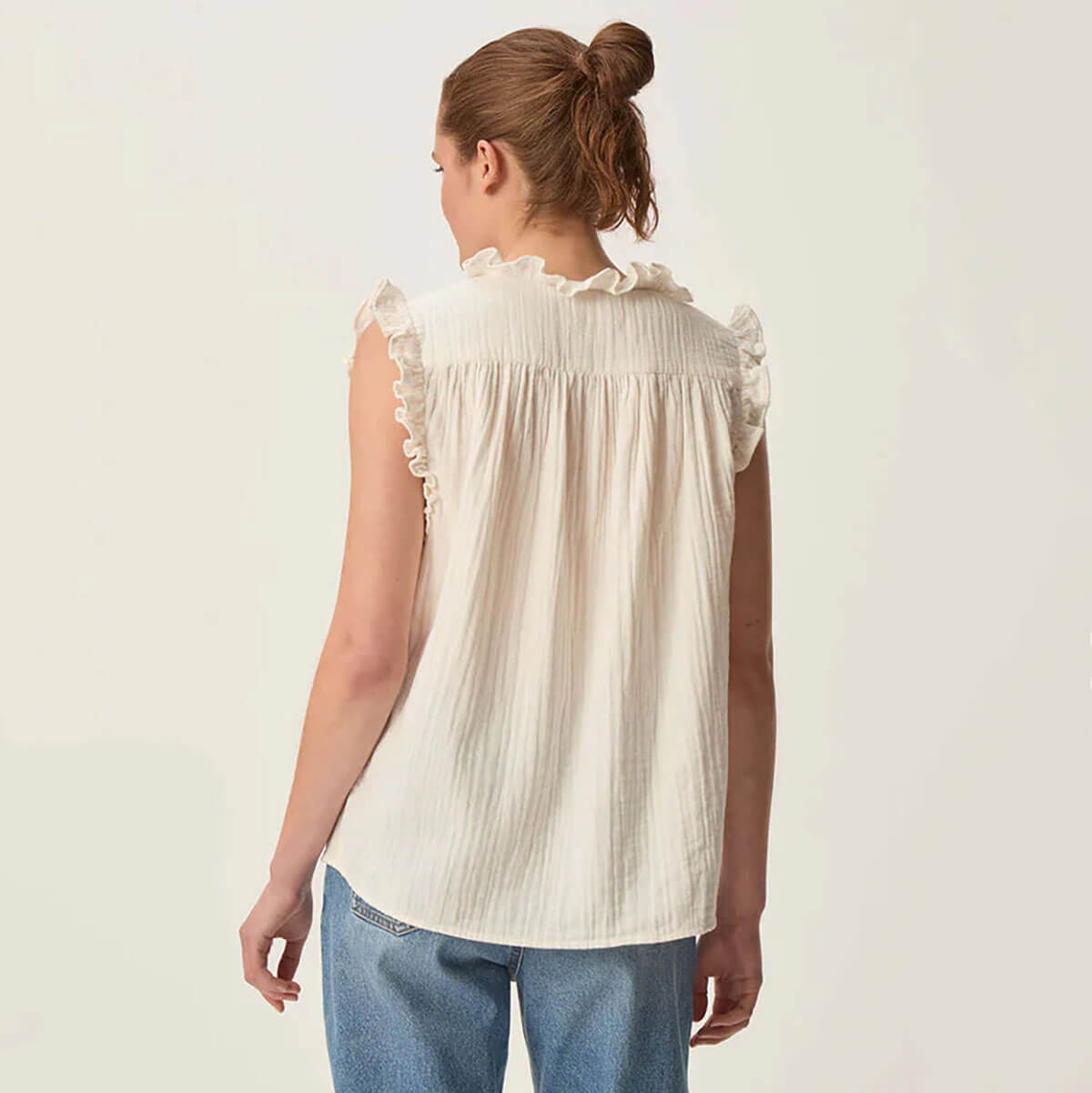 Soprano Blouse in Ecru by Des Petits Hauts