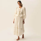 Tolliver Skirt in Ecru by Des Petits Hauts