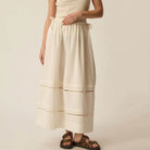 Tolliver Skirt in Ecru by Des Petits Hauts