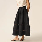 Tolliver Skirt in Noir by Des Petits Hauts