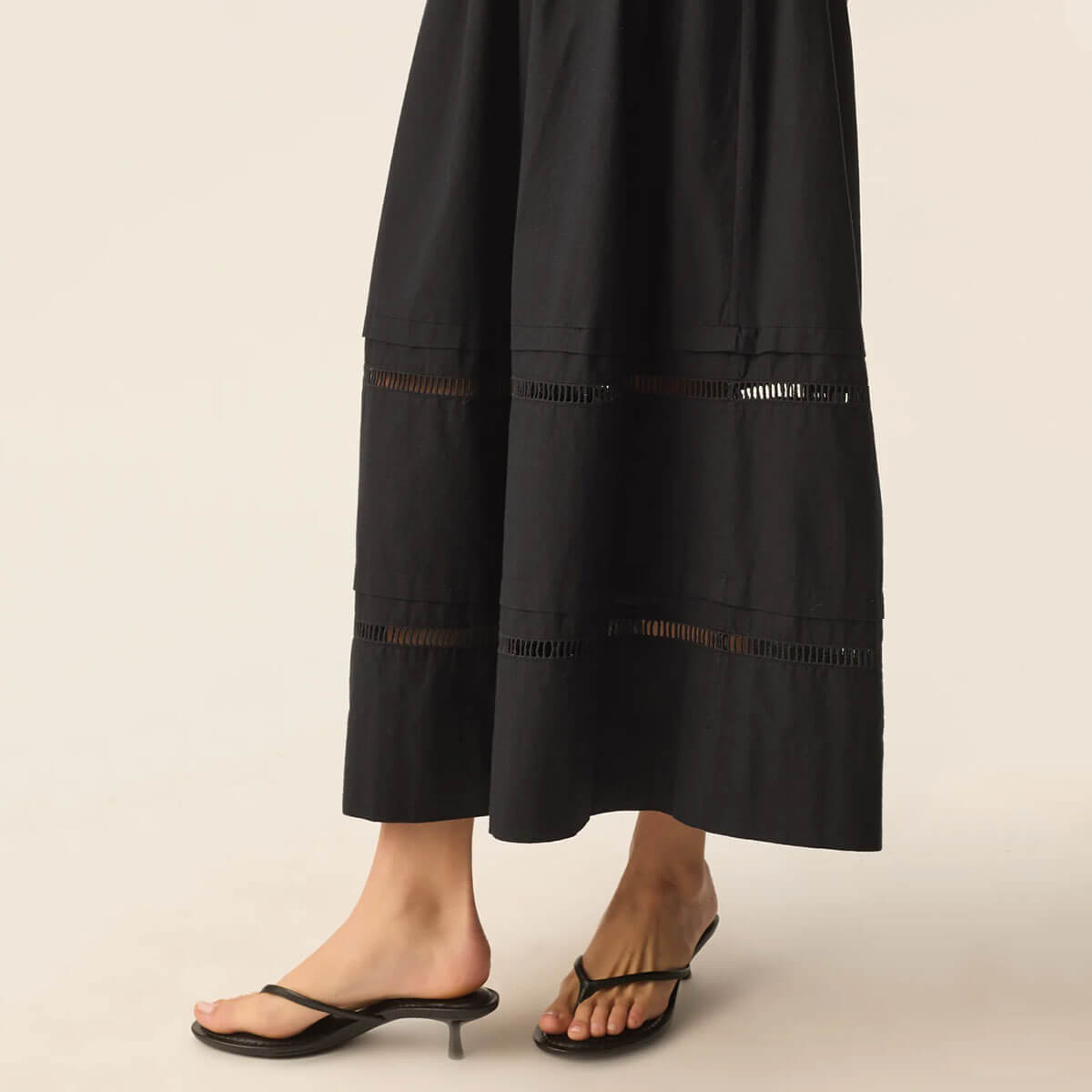 Tolliver Skirt in Noir by Des Petits Hauts