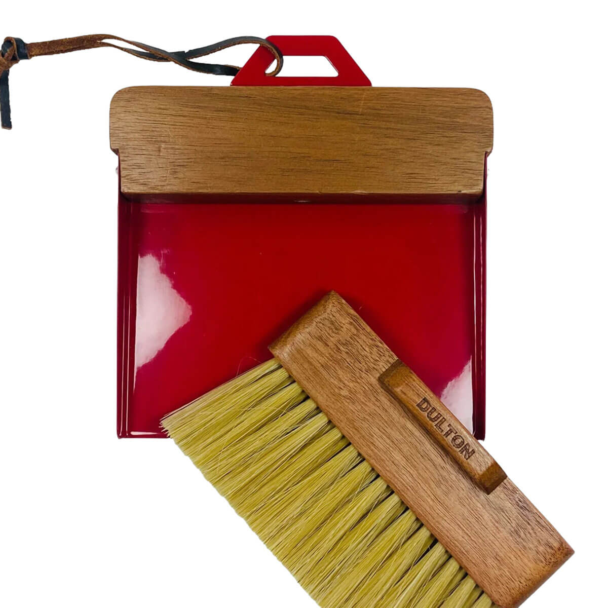 Dustpan And Brush Set in Red by Dulton