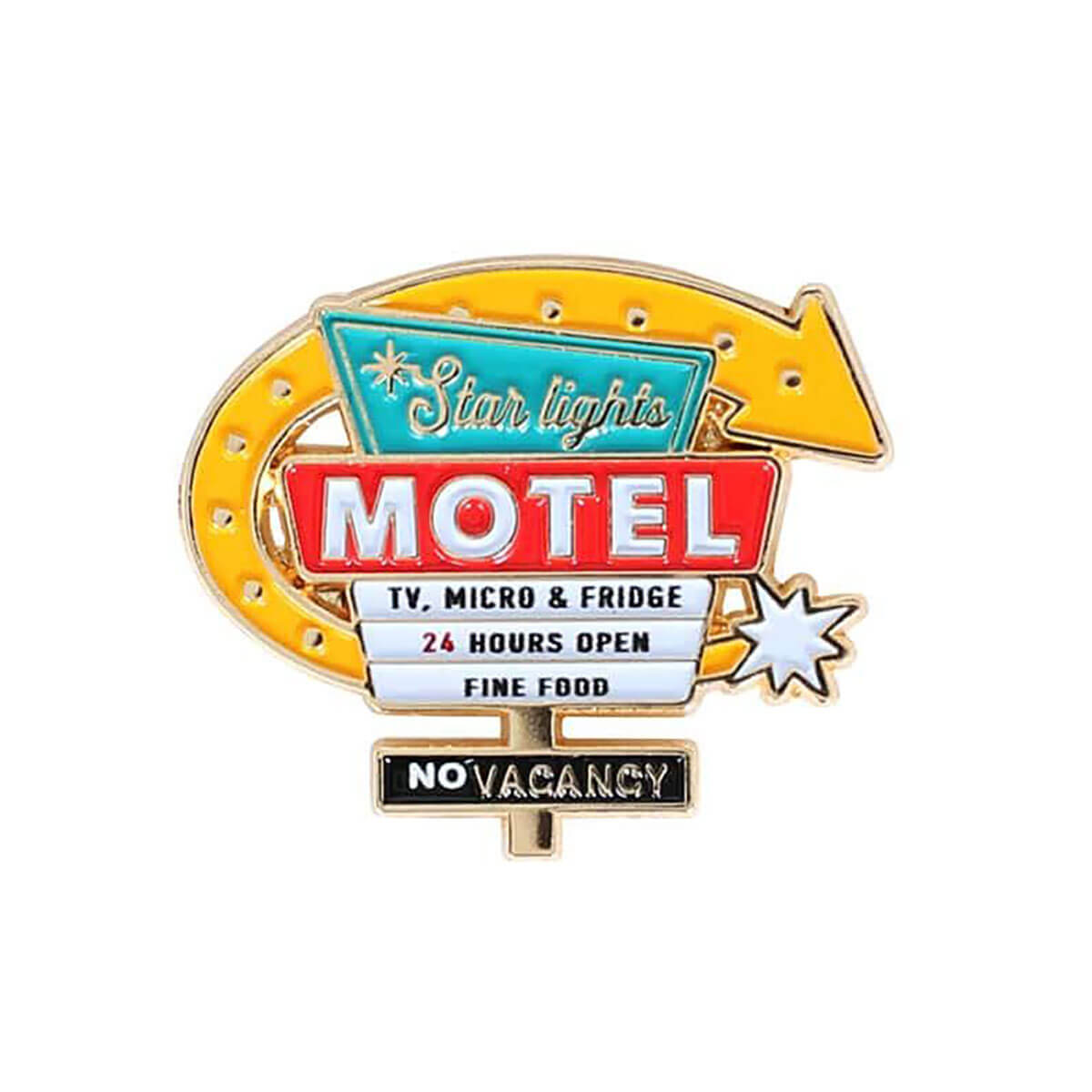 Motel Sign Pin Badge by Dulton