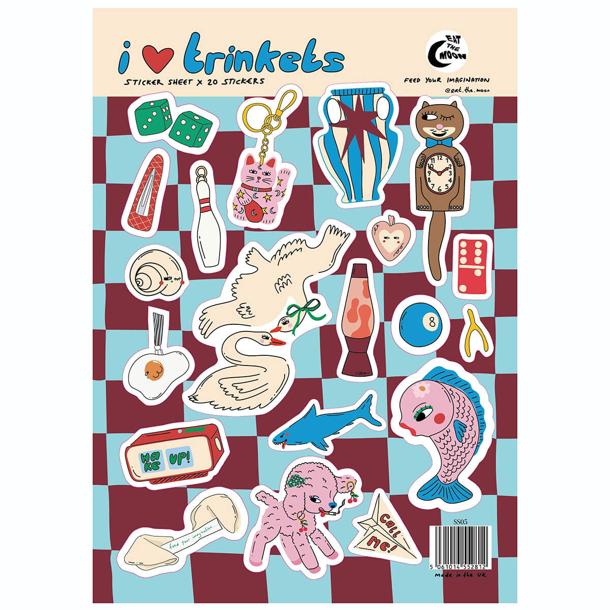 Trinkets A5 Sticker Sheet by Eat The Moon – Junior Edition
