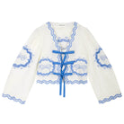 Serviette Blouse in Cosy White / Blue by Fabienne Chapot