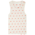Tanja Tank in Cosy White / Tangerine by Fabienne Chapot