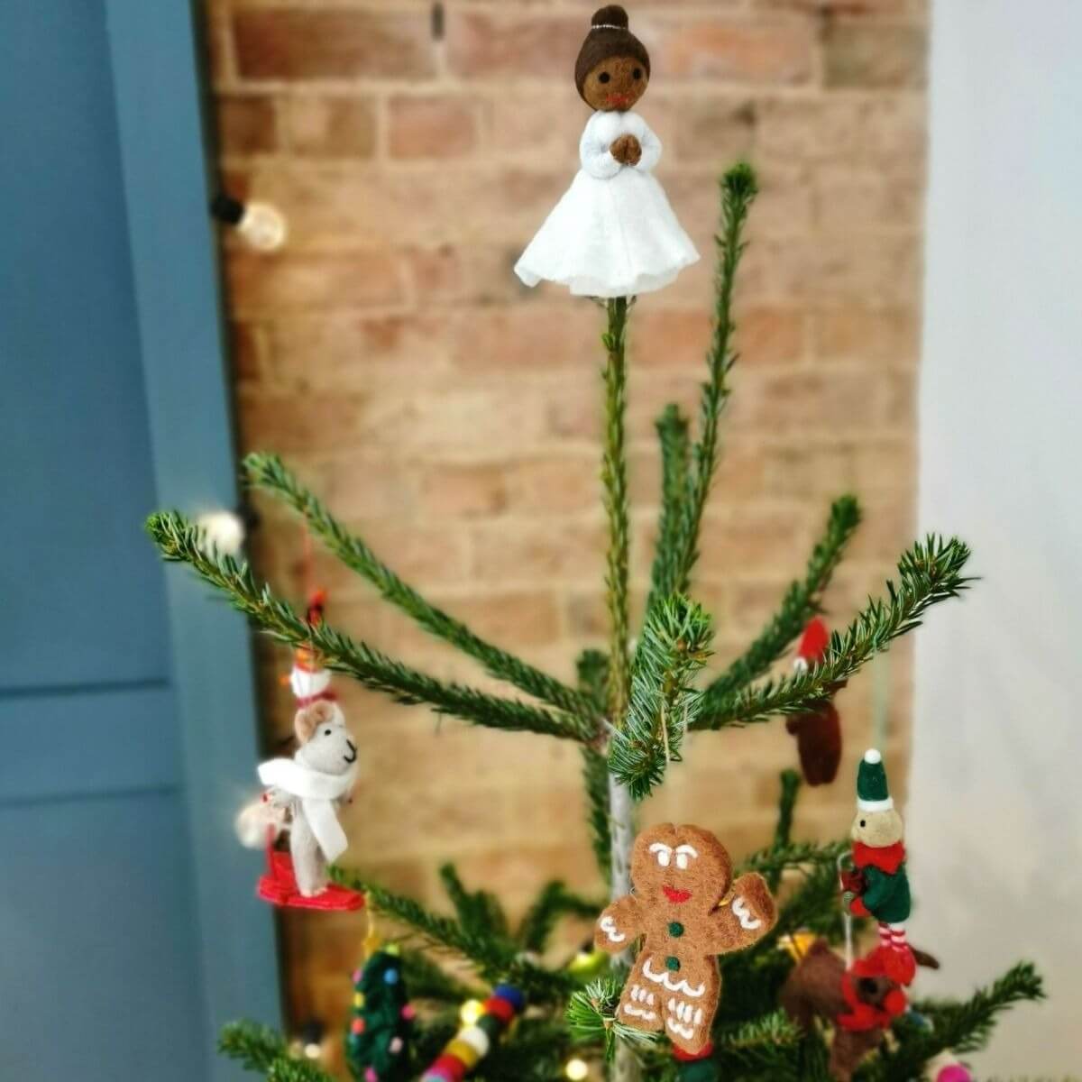 Marcel The Skiing Mouse Hanging Christmas Decoration by Felt So