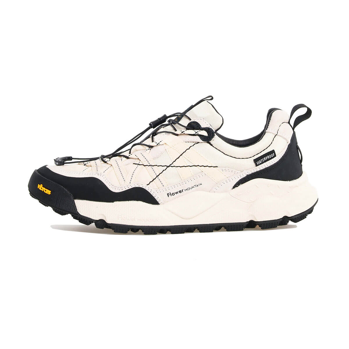 Iwano 2 Uni Waterproof Trainer in White / Black by Flower Mountain