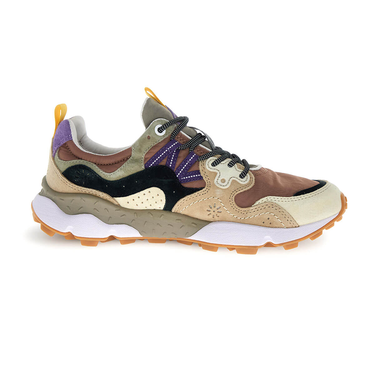 Yamano 3 Uni Trainer in Cream / Brown / Copper by Flower Mountain