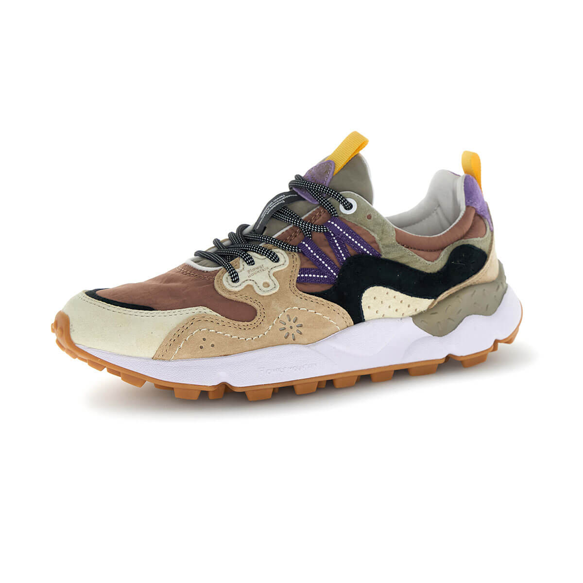 Yamano 3 Uni Trainer in Cream / Brown / Copper by Flower Mountain
