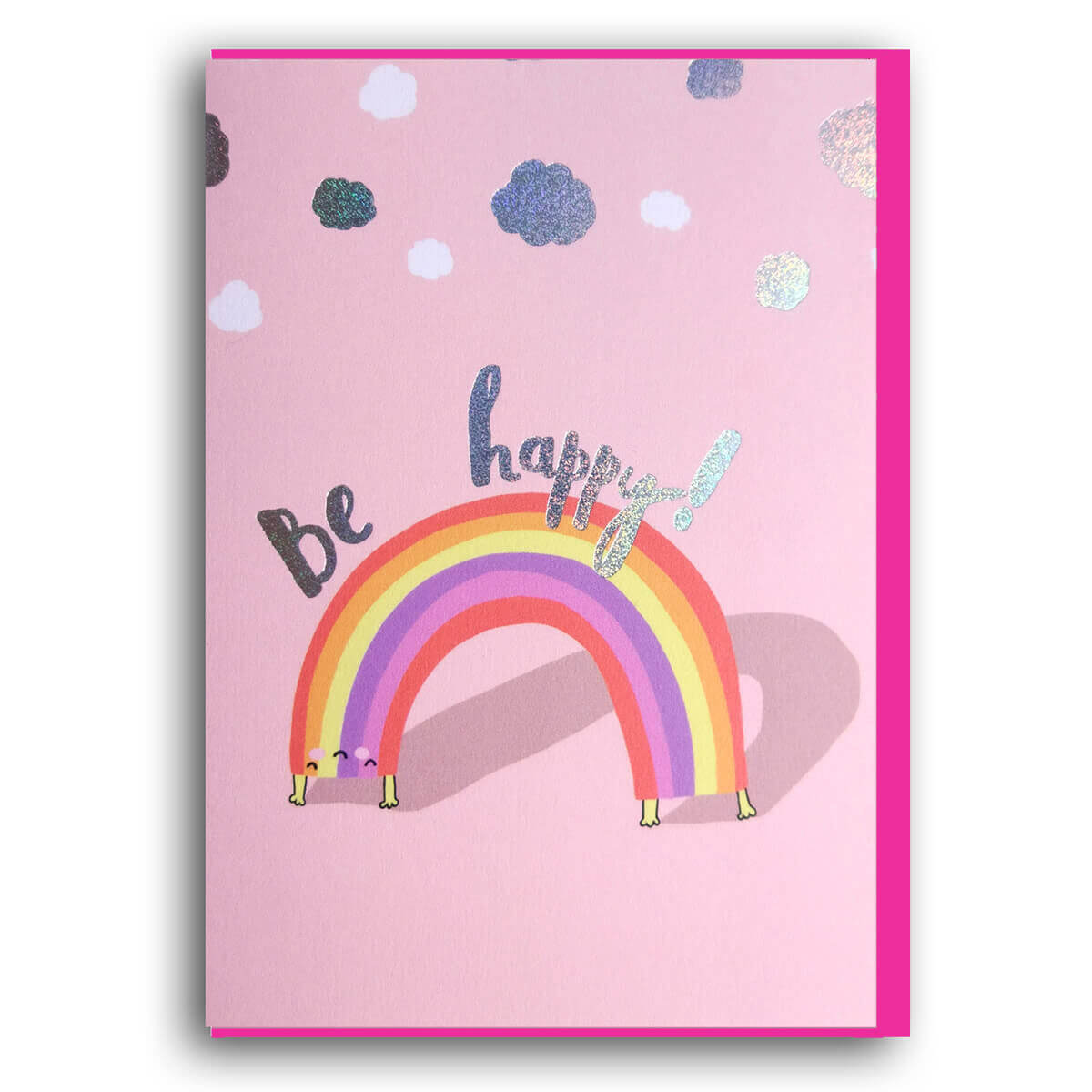 Be Happy Greetings Card by Forever Funny
