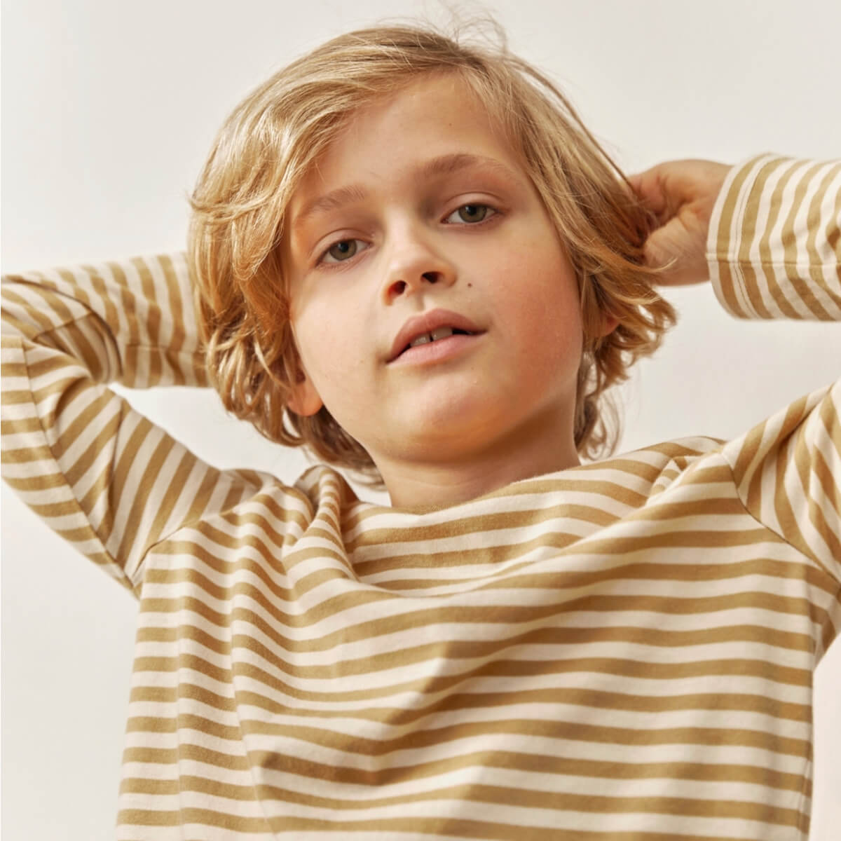 Long Sleeve Tee in Cookie / Cream by Gray Label