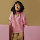 Oversized Logo Long Sleeve Tee in Bubblegum / Cookie Print by Gray Label