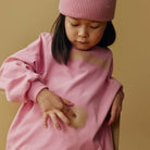 Oversized Logo Long Sleeve Tee in Bubblegum / Cookie Print by Gray Label