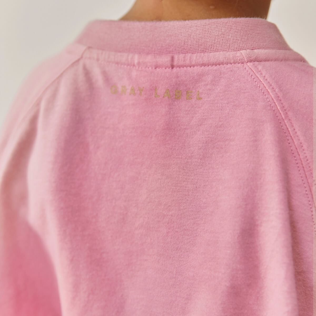 Oversized Logo Long Sleeve Tee in Bubblegum / Cookie Print by Gray Label