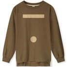 Oversized Logo Long Sleeve Tee in Woody / Cookie Print by Gray Label