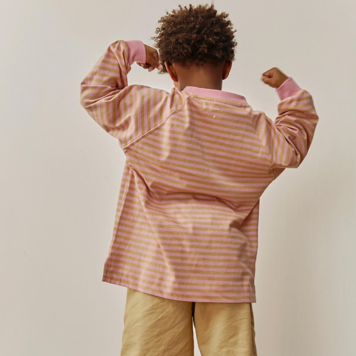 Oversized Long Sleeve Tee in Bubblegum / Cookie by Gray Label