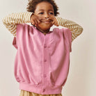 Oversized Spencer Cardigan in Bubblegum by Gray Label