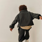 Polo Sweatshirt in Pirate Black by Gray Label