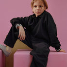 Polo Sweatshirt in Pirate Black by Gray Label