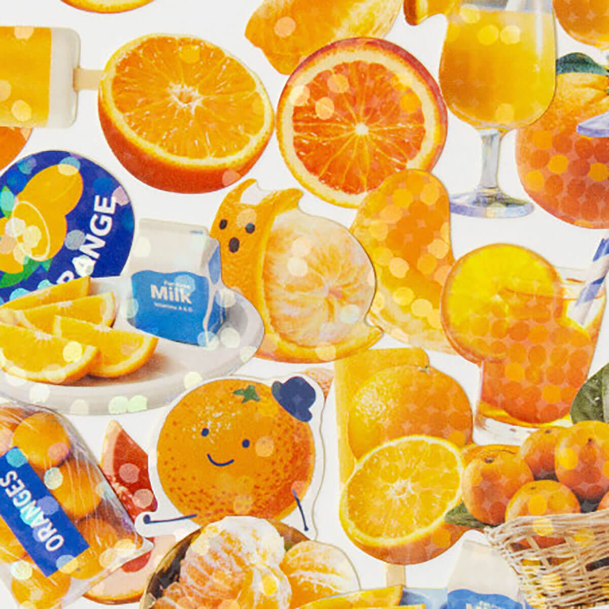 Orange Stickers by Greeting Life Haco