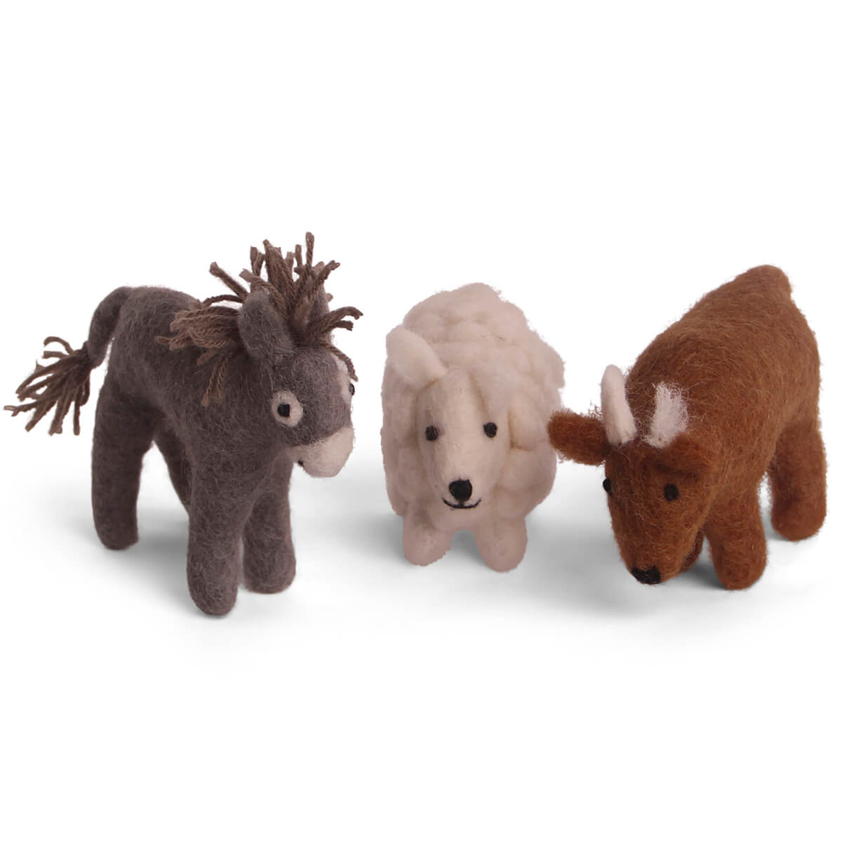Nativity Set: Donkey, Sheep and Ox by Gry & Sif