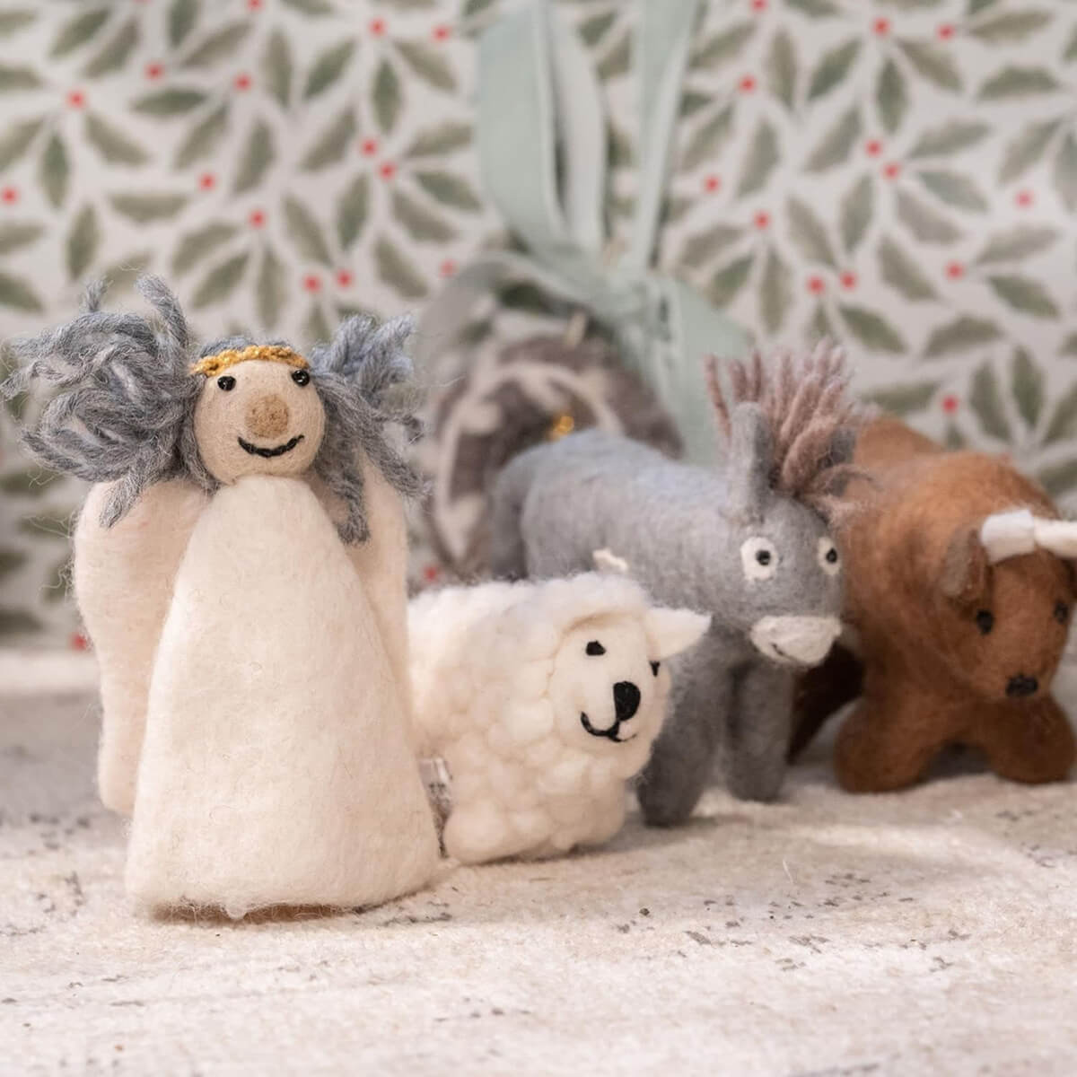 Nativity Set: Donkey, Sheep and Ox by Gry & Sif